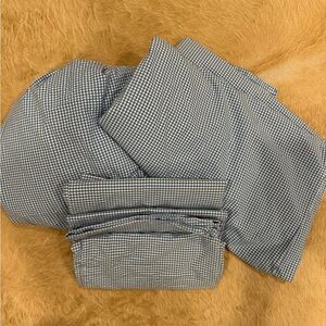 Ralph Lauren Blue and White Checkered twin sheet set